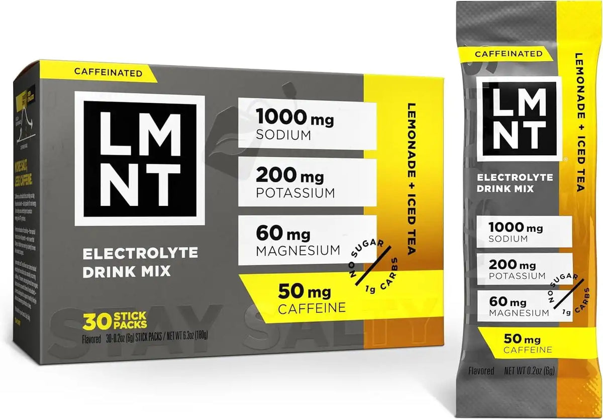 LMNT Zero Sugar Electrolytes - Lemonade Iced Tea | Drink Mix | 30 Count