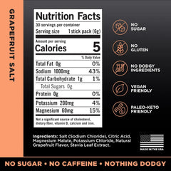 LMNT Zero Sugar Electrolytes - Grapefruit Salt | Drink Mix | 30 Count